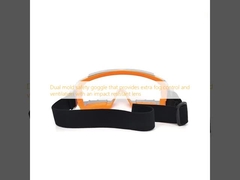 Doppel-Schimmel-Sicherheitsbrille, die zusätzliche Nebelkontrolle und Belüftung mit einer schlagfesten Linse bietet